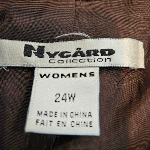 90s Cottagecore Boho Wool Poly Rayon Blend Embroidered Blazer Plus Size - Picture 3 of 4